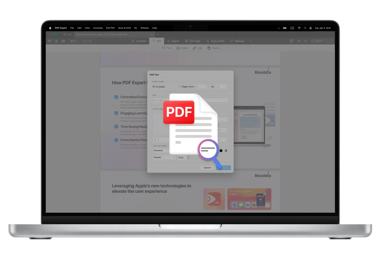 How to add footers to a PDF on Mac
